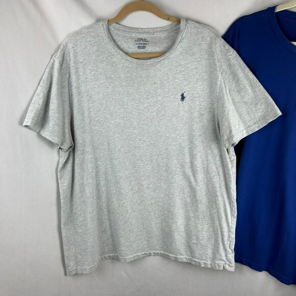 Polo Ralph Lauren 2 Pack T Shirts Men XL‎ Blue Gray Crew Neck Short Sleeves Pony - Picture 8 of 13